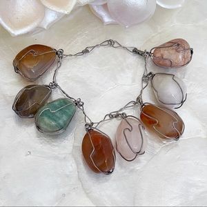 Handmade Natural Gemstone Bracelet 7.5”